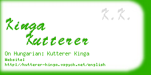 kinga kutterer business card